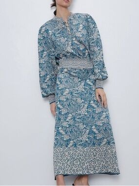 Zara Jacquard Maxi Dress, M